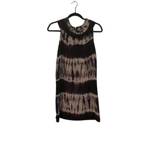 American Retro Women's Blue Tie Dye Sleeveless Mini Dress Size 36